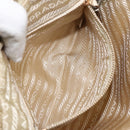 PRADA Hand Bag Nylon Beige Gold Auth ar13842-23