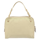 PRADA Hand Bag Nylon Beige Gold Auth ar13842-2