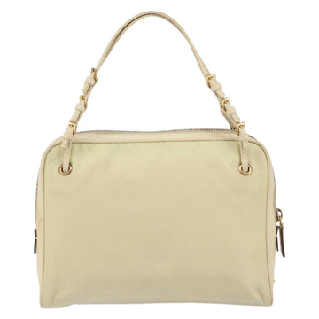 PRADA Hand Bag Nylon Beige Gold Auth ar13842 - 0