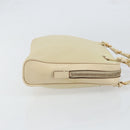 PRADA Hand Bag Nylon Beige Gold Auth ar13842-3