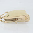 PRADA Hand Bag Nylon Beige Gold Auth ar13842-4