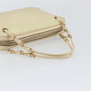 PRADA Hand Bag Nylon Beige Gold Auth ar13842-7