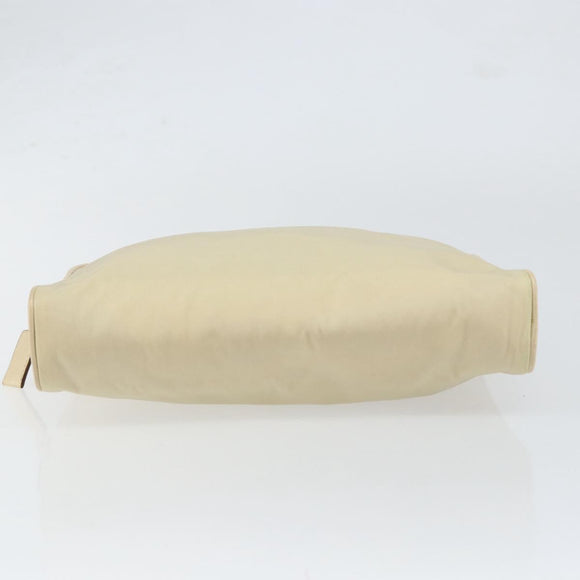 PRADA Hand Bag Nylon Beige Gold Auth ar13842