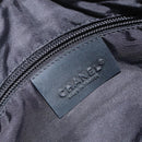 CHANEL Sports COCO Mark Shoulder Bag Canvas Beige Silver CC Auth ar13844-17