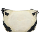 CHANEL Sports COCO Mark Shoulder Bag Canvas Beige Silver CC Auth ar13844-2