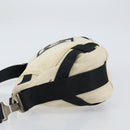 CHANEL Sports COCO Mark Shoulder Bag Canvas Beige Silver CC Auth ar13844-5