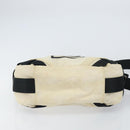 CHANEL Sports COCO Mark Shoulder Bag Canvas Beige Silver CC Auth ar13844-5