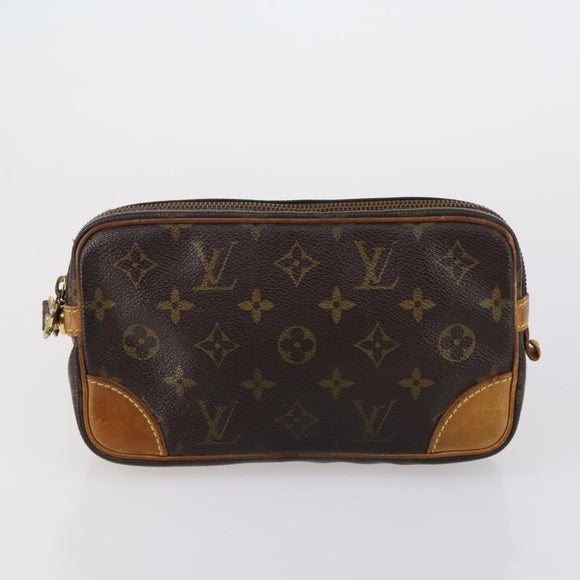LOUIS VUITTON Monogram Clutch Bag 2 Set LV Auth ar13852