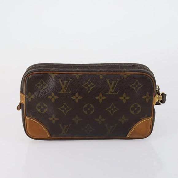 LOUIS VUITTON Monogram Clutch Bag 2 Set LV Auth ar13852