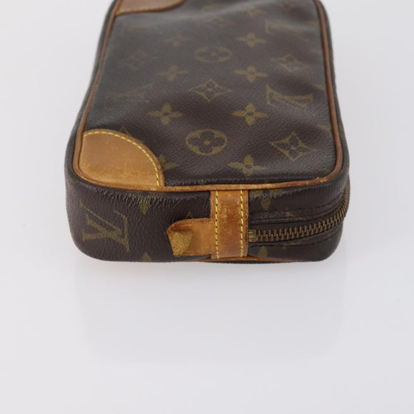 LOUIS VUITTON Monogram Clutch Bag 2 Set LV Auth ar13852