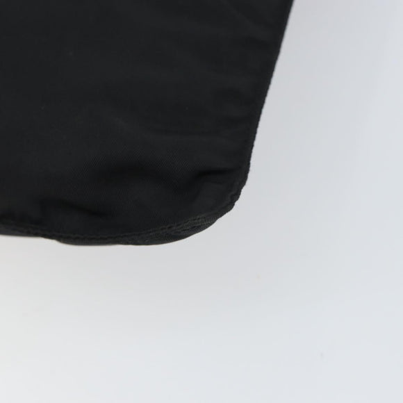 PRADA Shoulder Bag Nylon Silver Black Auth ar13855