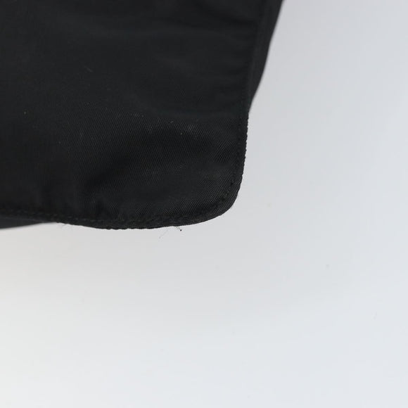 PRADA Shoulder Bag Nylon Silver Black Auth ar13855