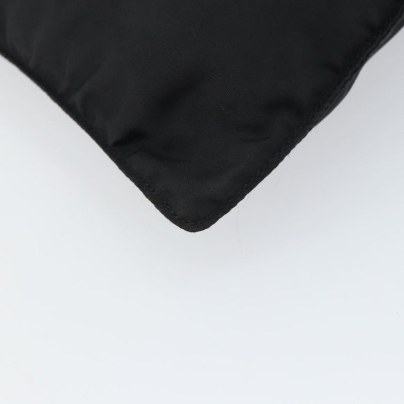 PRADA Shoulder Bag Nylon Silver Black Auth ar13855