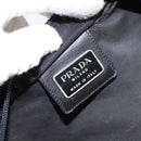 PRADA Shoulder Bag Nylon Silver Black Auth ar13855-18