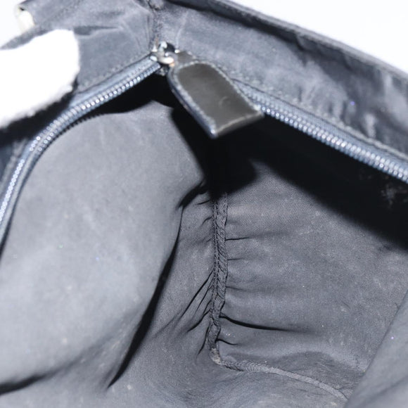 PRADA Shoulder Bag Nylon Silver Black Auth ar13855