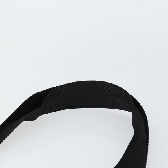 PRADA Shoulder Bag Nylon Silver Black Auth ar13855