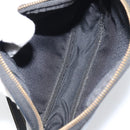 FENDI Pecan Canvas Shoulder Bag PVC Black Brown gold Auth ar13856-11