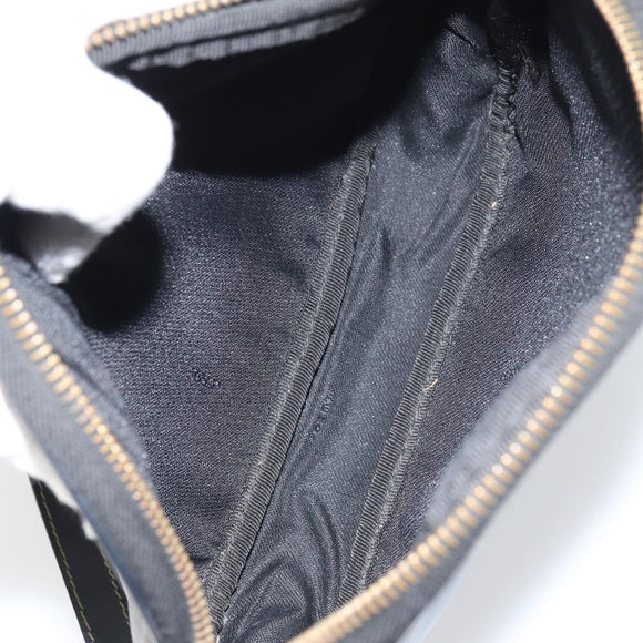 FENDI Pecan Canvas Shoulder Bag PVC Black Brown gold Auth ar13856