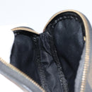 FENDI Pecan Canvas Shoulder Bag PVC Black Brown gold Auth ar13856-20