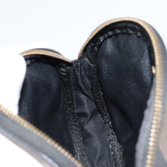 FENDI Pecan Canvas Shoulder Bag PVC Black Brown gold Auth ar13856