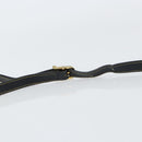 FENDI Pecan Canvas Shoulder Bag PVC Black Brown gold Auth ar13856-8