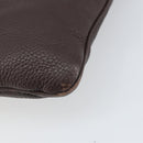 LOEWE Shoulder Bag Leather Silver Brown Auth ar13857-9