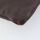 LOEWE Shoulder Bag Leather Silver Brown Auth ar13857-14