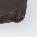 LOEWE Shoulder Bag Leather Silver Brown Auth ar13857-16