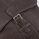 LOEWE Shoulder Bag Leather Silver Brown Auth ar13857-17