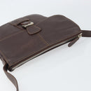 LOEWE Shoulder Bag Leather Silver Brown Auth ar13857-6