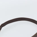 LOEWE Shoulder Bag Leather Silver Brown Auth ar13857-8