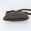 LOEWE Shoulder Bag Leather Silver Brown Auth ar13857-5