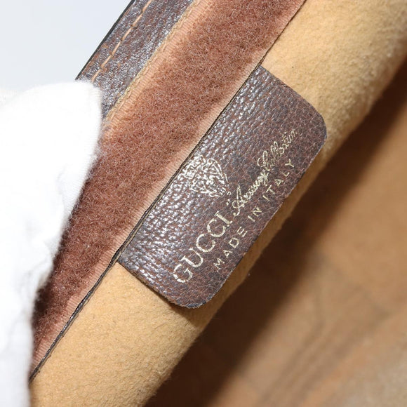 GUCCI GG Supreme Web Sherry Line Bag PVC Beige Red 37 014 2125 Auth ar13858