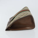 GUCCI GG Supreme Web Sherry Line Bag PVC Beige Red 37 014 2125 Auth ar13858-5