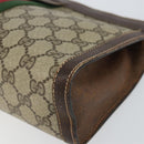 GUCCI GG Supreme Web Sherry Line Bag PVC Beige Red 37 014 2125 Auth ar13858-8