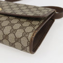 GUCCI GG Supreme Shoulder Bag PVC Beige Gold Auth ar13859-10