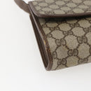 GUCCI GG Supreme Shoulder Bag PVC Beige Gold Auth ar13859-11