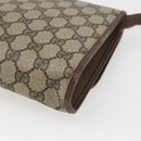 GUCCI GG Supreme Shoulder Bag PVC Beige Gold Auth ar13859-12