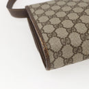 GUCCI GG Supreme Shoulder Bag PVC Beige Gold Auth ar13859-13