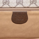 GUCCI GG Supreme Shoulder Bag PVC Beige Gold Auth ar13859-15