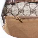 GUCCI GG Supreme Shoulder Bag PVC Beige Gold Auth ar13859-16
