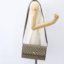 GUCCI GG Supreme Shoulder Bag PVC Beige Gold Auth ar13859-22