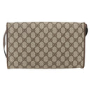 GUCCI GG Supreme Shoulder Bag PVC Beige Gold Auth ar13859-3