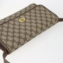 GUCCI GG Supreme Shoulder Bag PVC Beige Gold Auth ar13859-6
