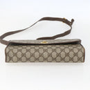 GUCCI GG Supreme Shoulder Bag PVC Beige Gold Auth ar13859-9