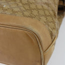 CELINE Macadam Canvas Hand Bag PVC Beige Auth ar13860-16