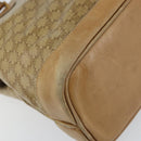 CELINE Macadam Canvas Hand Bag PVC Beige Auth ar13860-17