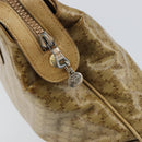 CELINE Macadam Canvas Hand Bag PVC Beige Auth ar13860-19