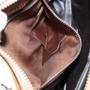 CELINE Macadam Canvas Hand Bag PVC Beige Auth ar13860-11