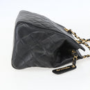 CHANEL Matelasse Chain Shoulder Bag Caviar Skin Black Gold CC Auth ar13862-4